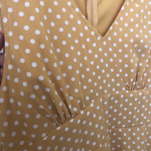 Francesca’s Yellow Polka Dot Dress - Picture 2 of 4